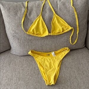Aerie Bright Yellow Bikini Top